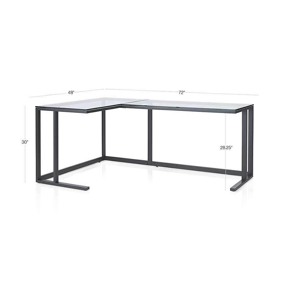 Crate & Barrel Pilsen L-Shaped Glass Desk - photo 4