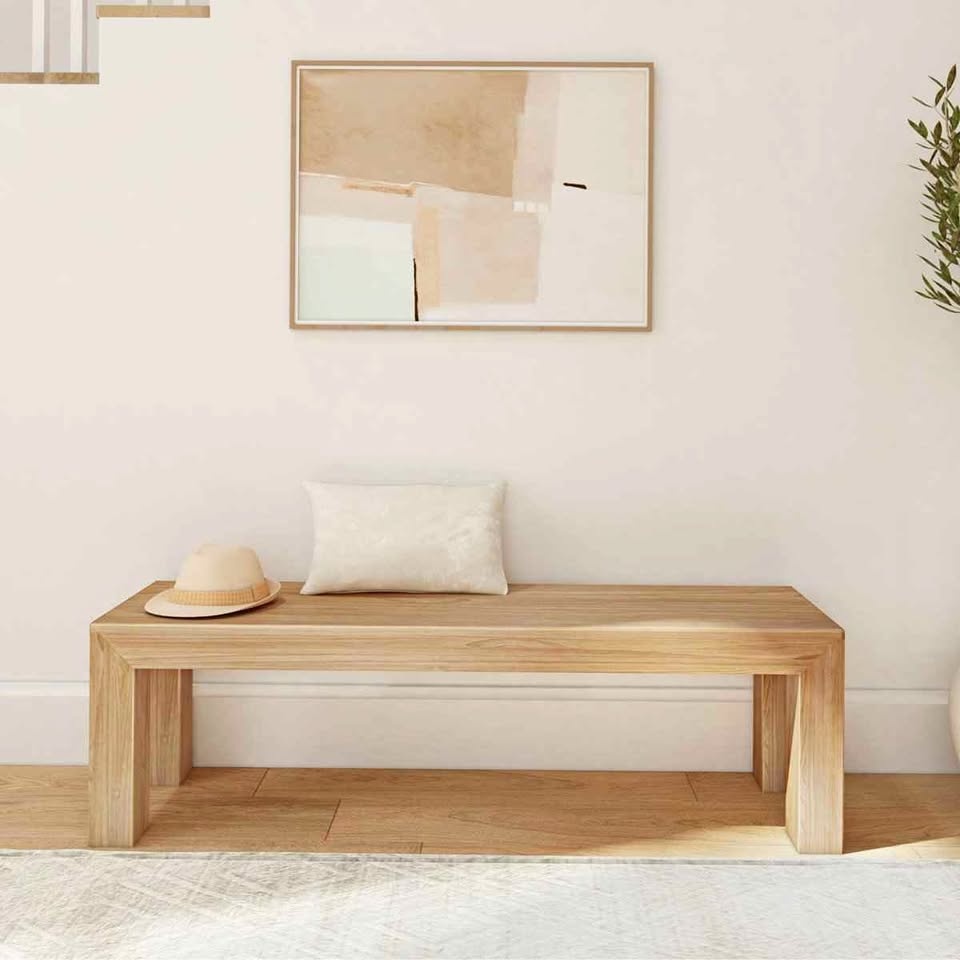 Linzy Modern Wood Bench