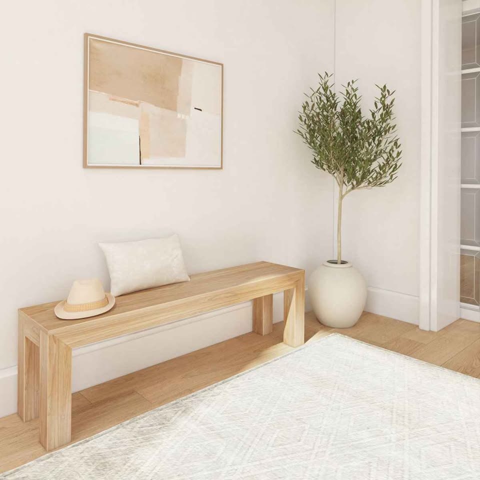 Linzy Modern Wood Bench - photo 3