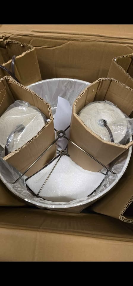 Set of 2 Resin Table Lamps with Linen Shades - photo 4