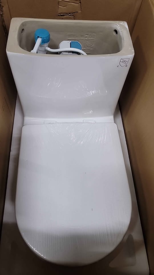 Hanikes One-Piece Dual Flush Round Toilet - White - photo 2