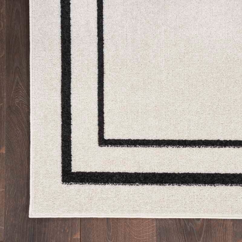 6x9 Black Indoor/Outdoor Rug Nourison Essentials Ivory - photo 2