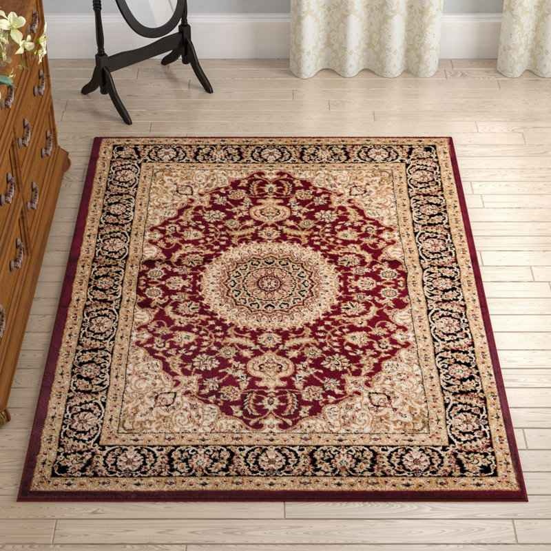 5x7 Shiflett Oriental Rug, Burgundy/Mustard/Black - photo 4