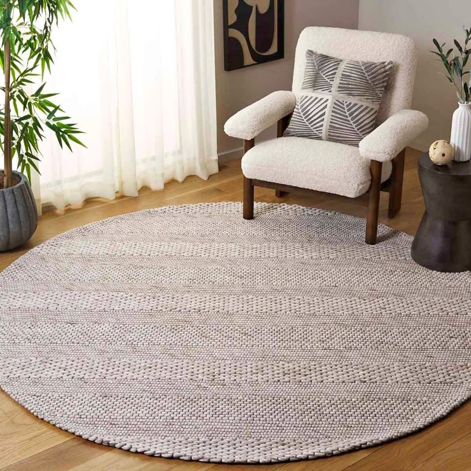 6x6 Callington Hand-Woven Striped Performance Rug
