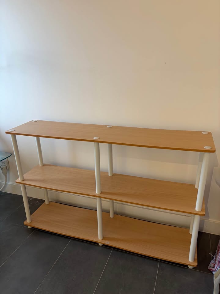 Tubular white and beige shelf - photo 2