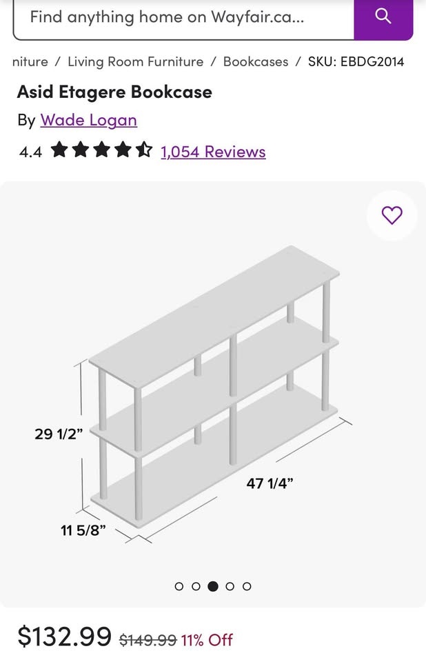 Tubular white and beige shelf - photo 4