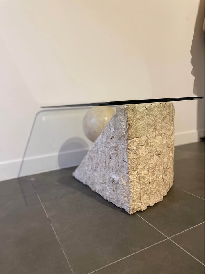Magnussen Ponte 1980s Travertine Stone Coffee Table - photo 2