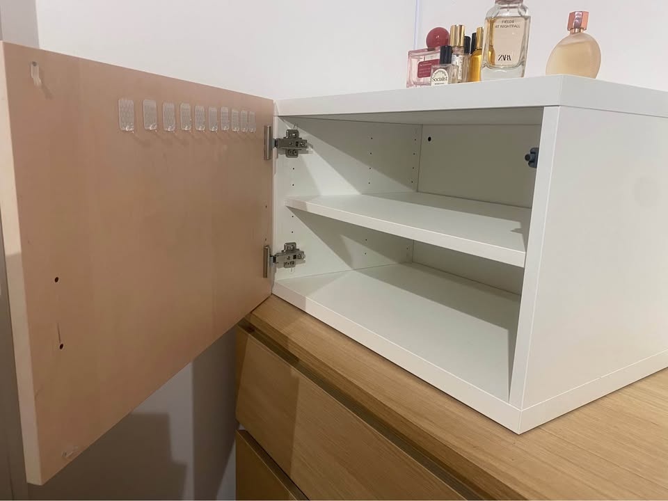 Moving Sale! Pink and white ikea Besta cabinet - photo 2