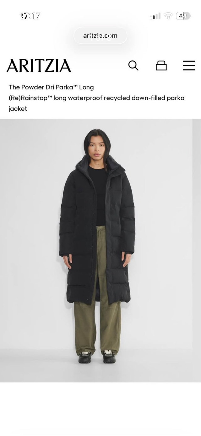 Aritzia Tna Superpuff Powder Long Parka Women XS