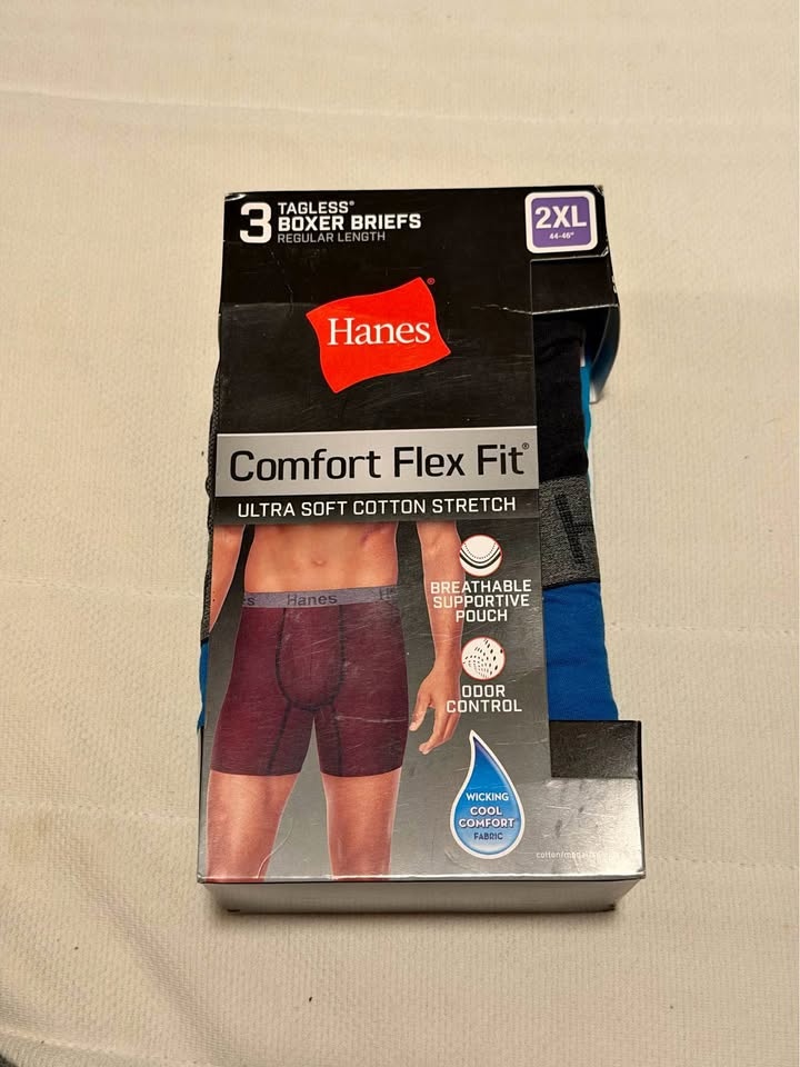 Hanes Comfort Flex Fit Boxer Briefs 3-Pack 2XL