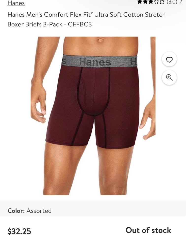 Hanes Comfort Flex Fit Boxer Briefs 3-Pack 2XL - photo 3