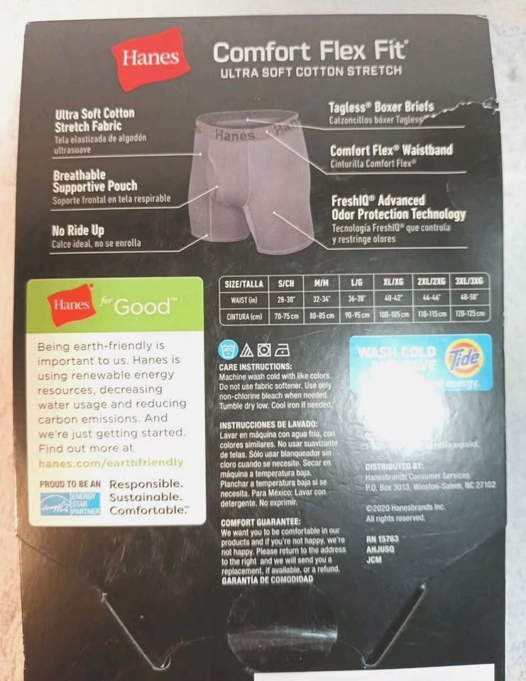 Hanes Comfort Flex Fit Boxer Briefs 3-Pack 2XL - photo 5