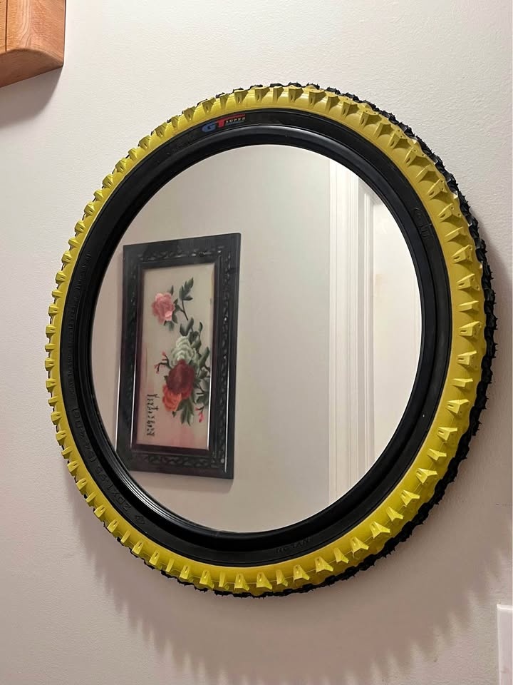 Vintage 90s IKEA Volda Mirror Green