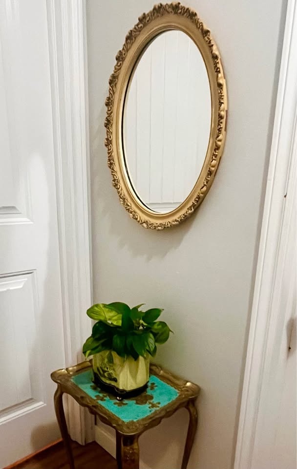 Rome Oval Beveled Gold Wall Mirror - photo 2