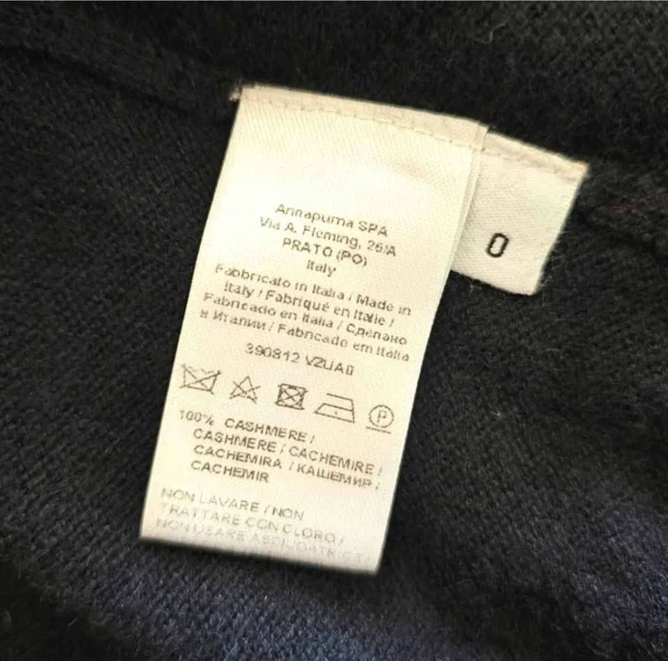 Size 0 Cashmere Thomas Maier High Low Black Cardigan image indicator(10)