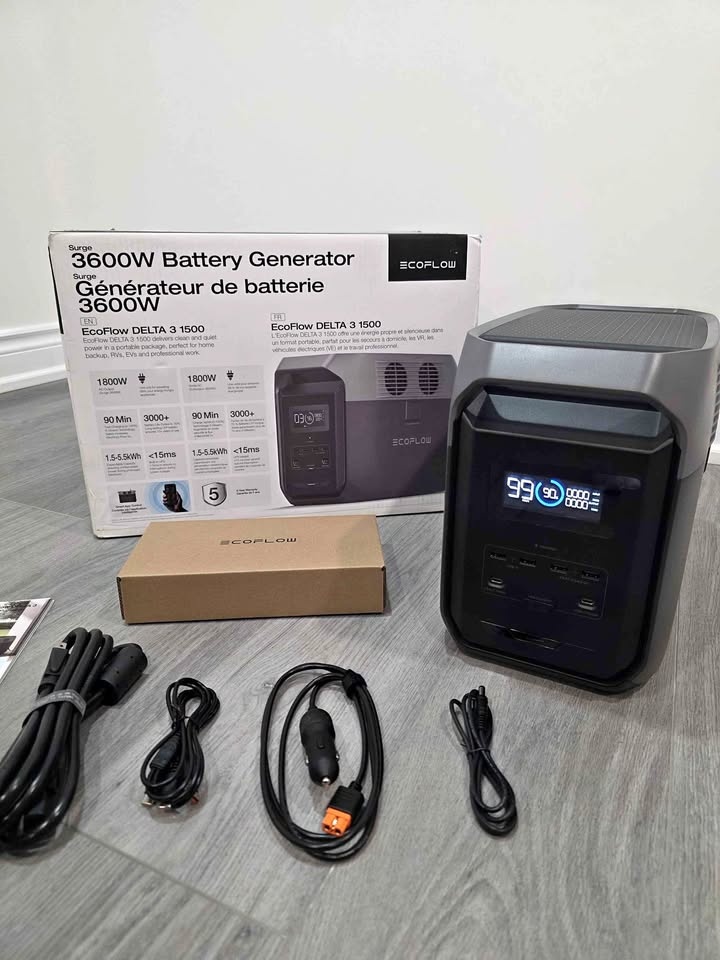 EcoFlow DELTA 3 1500 Power Station - Brand New Open Box