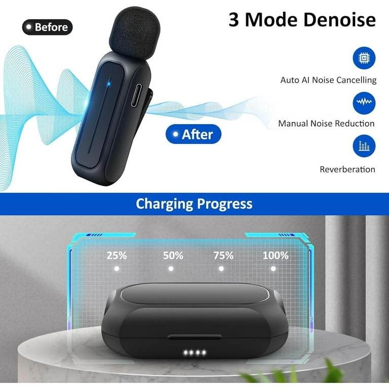 Wireless Lavalier Mic 2-Pack for iPhone Android - photo 3