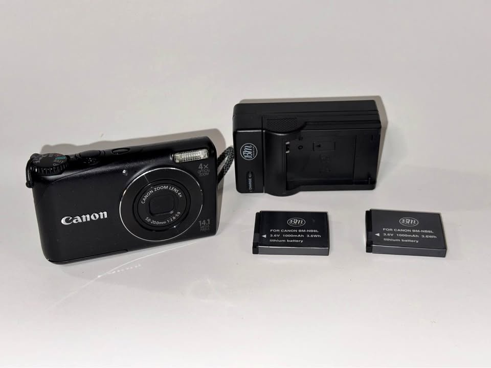 Canon PowerShot A2200 HD Digital Camera + Charger + 2 Batteries