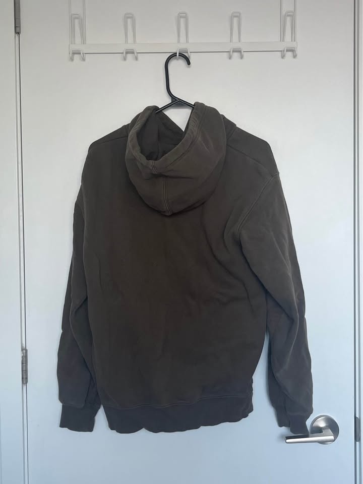 Olive green hoodie Men S/M size - photo 2