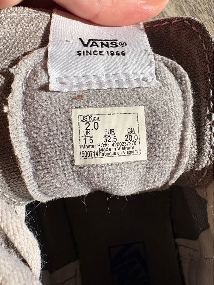 Cash only- Big kids size 2 VANS high-tops - photo 2