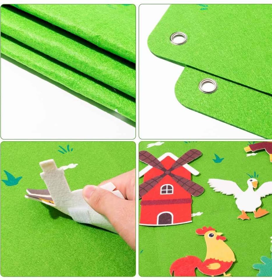Felt Farm Animals Story Board for Kids - photo 2