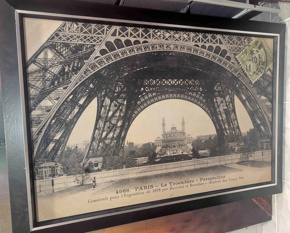 Vintage Paris Eiffel Tower Framed Art