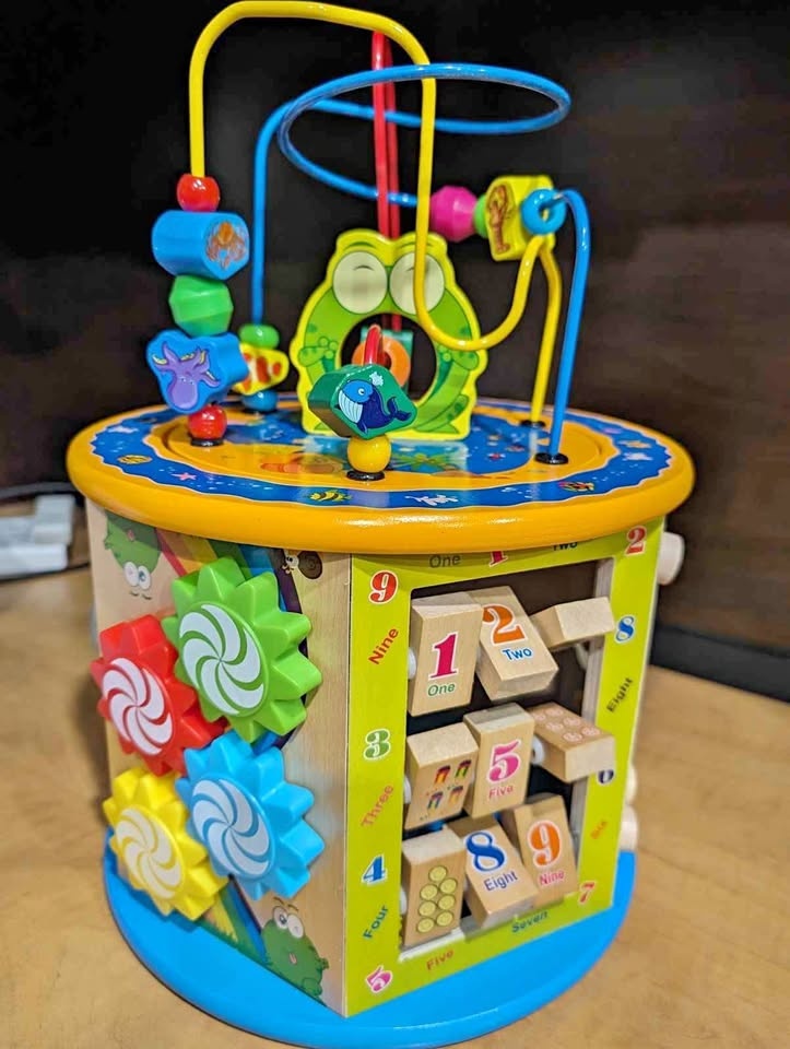 Boxiki kids Musical Wooden Activity Cube Baby Toddler Toy