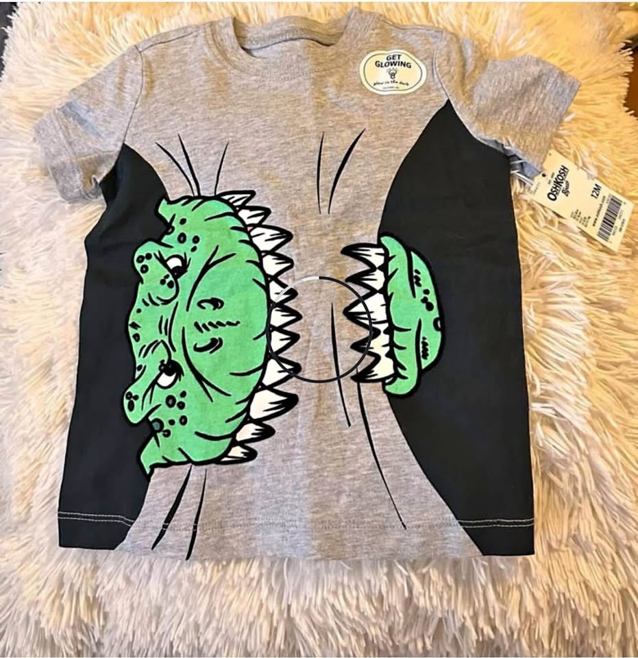 Boys T-Shirt - Size 12 Months - Glow in the Dark Graphics