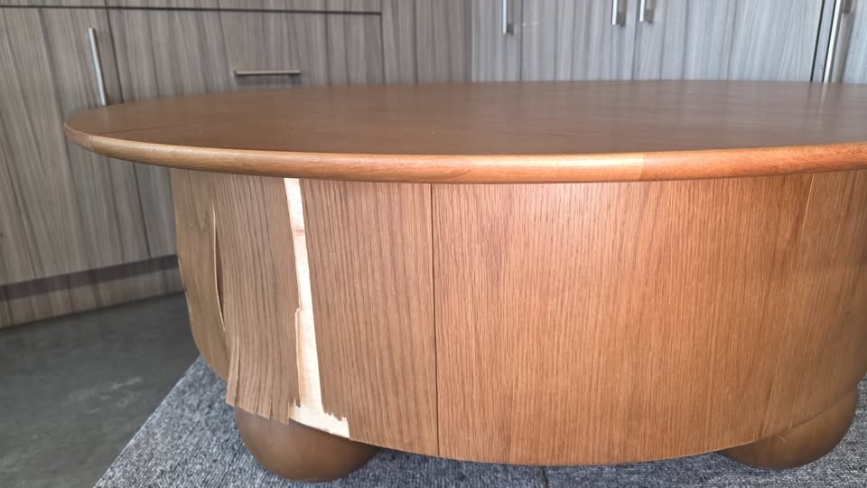 Storage Coffee Table – Restoration Project – Smoked Oak 42.5" - photo 2