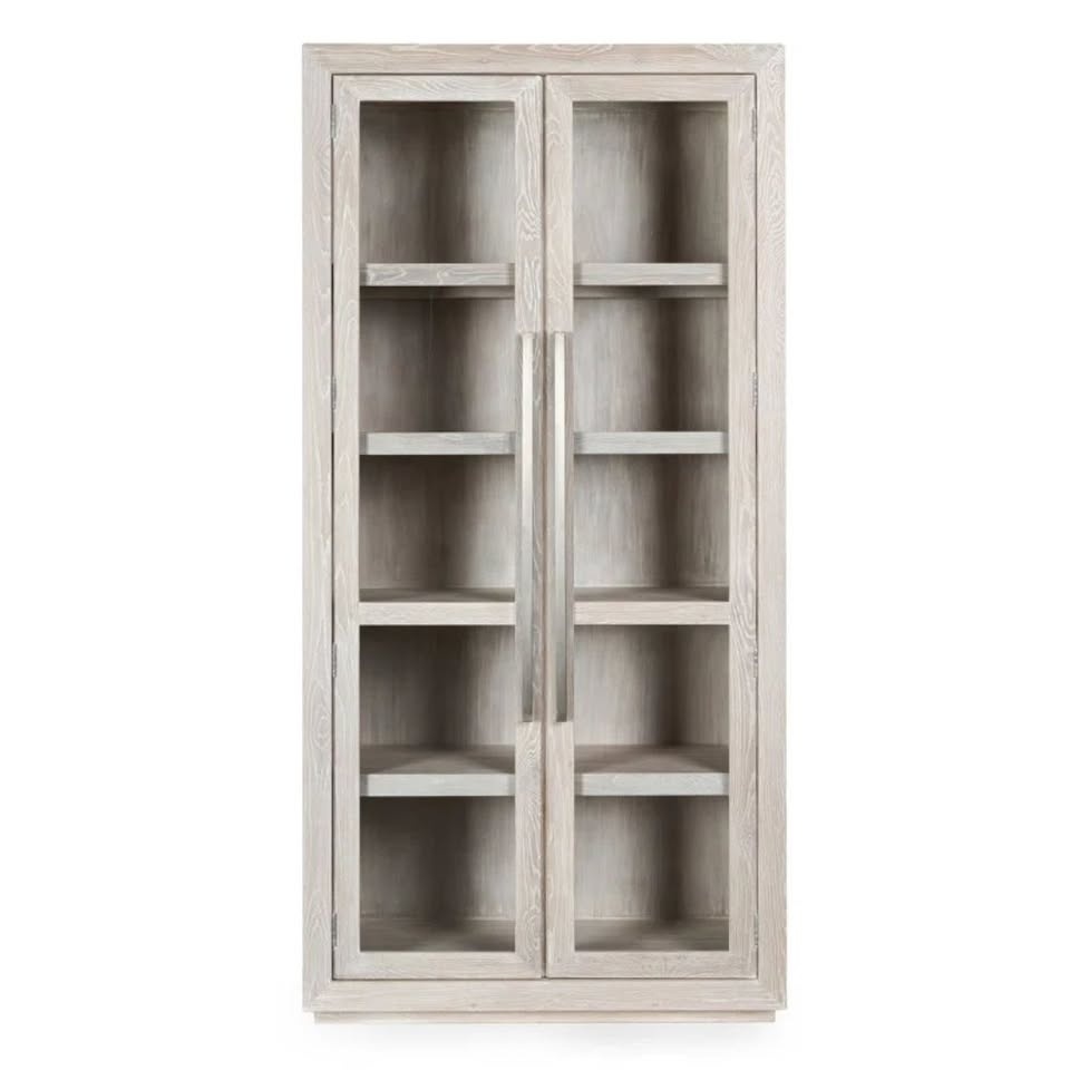 Glass Door Display Cabinet – Light Oak Finish - photo 3