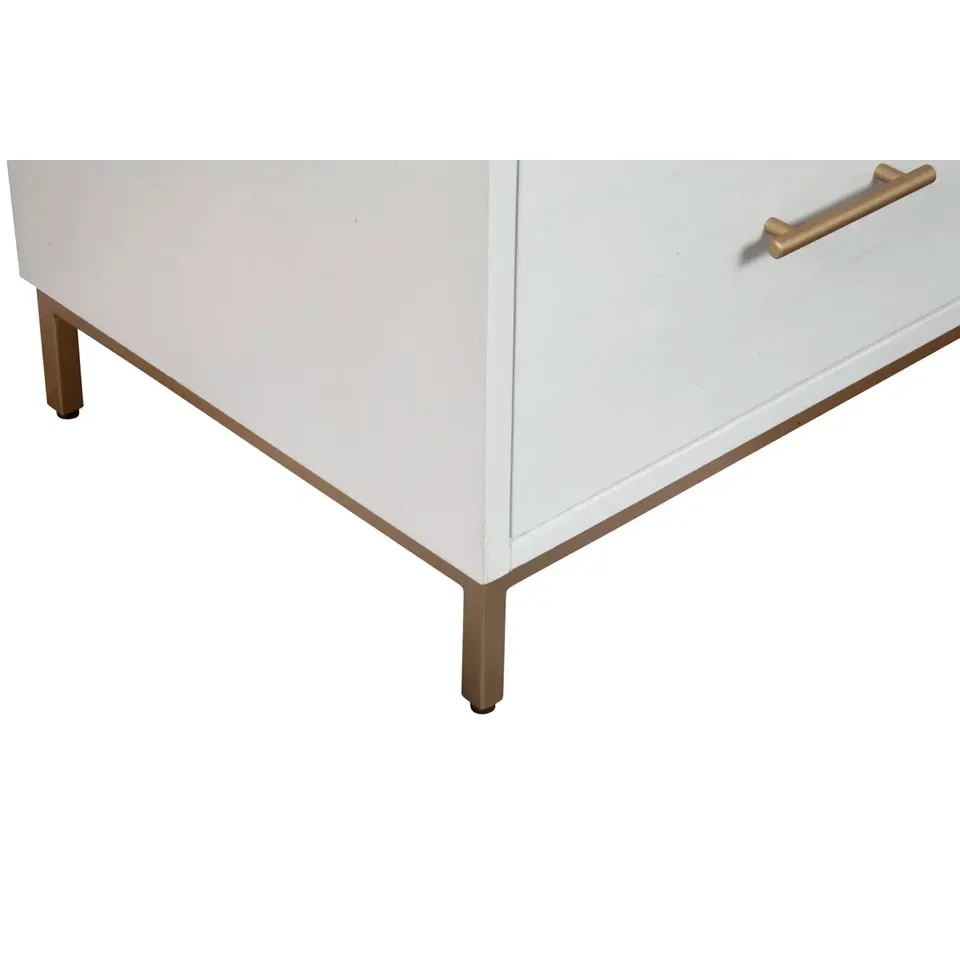 White & Gold 6-Drawer Dresser - photo 3