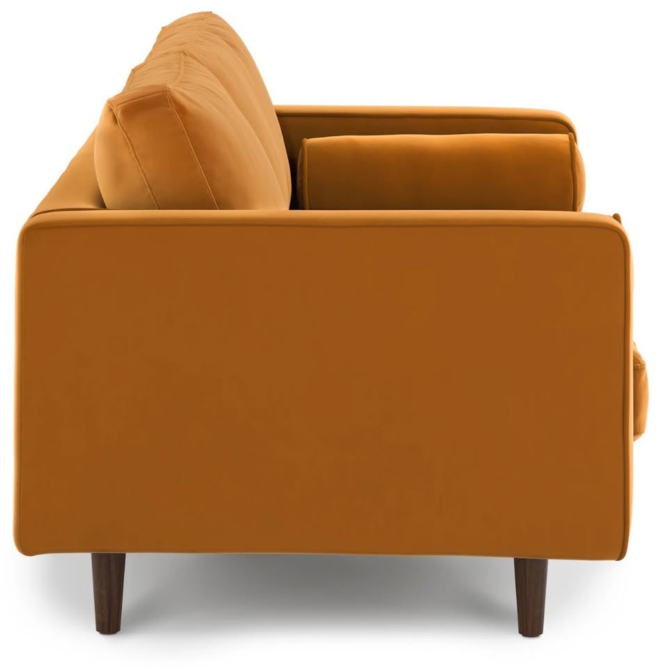 Tufted Velvet Loveseat - Plush Pacific Ginger 72" - photo 3