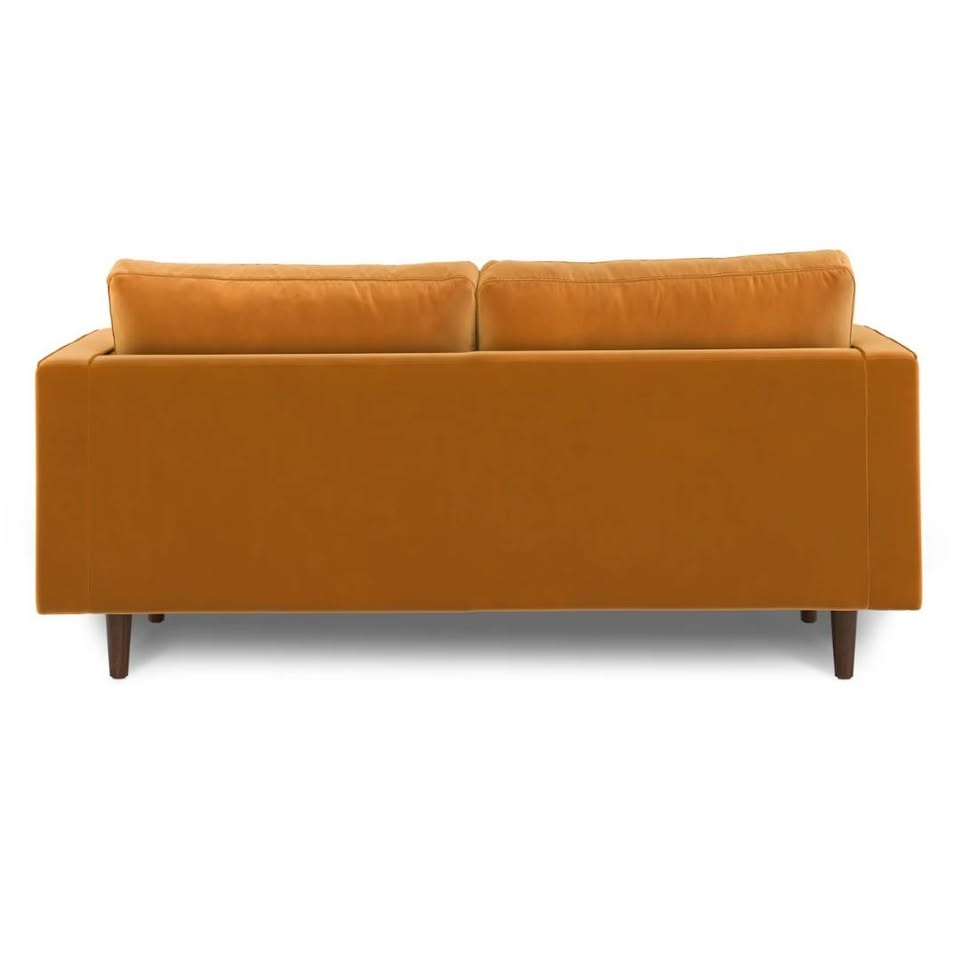 Tufted Velvet Loveseat - Plush Pacific Ginger 72" - photo 4