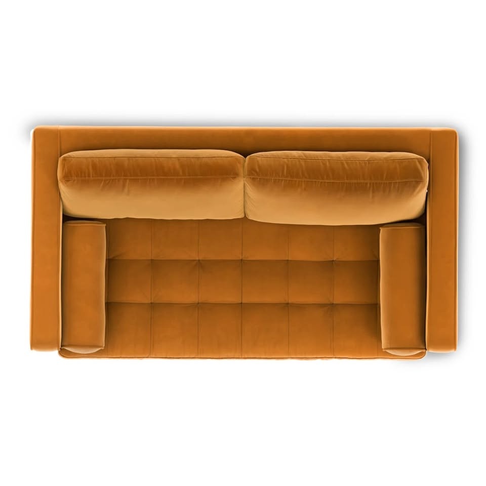 Tufted Velvet Loveseat - Plush Pacific Ginger 72" - photo 5