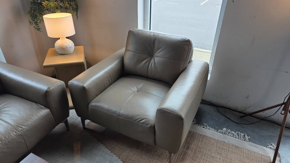 3-Piece Leather Look Sofa & Chair Set - photo 3