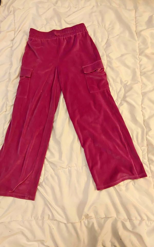 Purple/ maroon cute cargo sweatpants size 9-10
