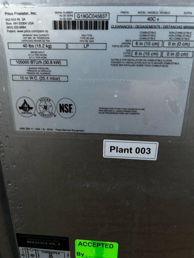 Pitco 40C+ LP Gas Fryer - Hose & Regulator Included - photo 4