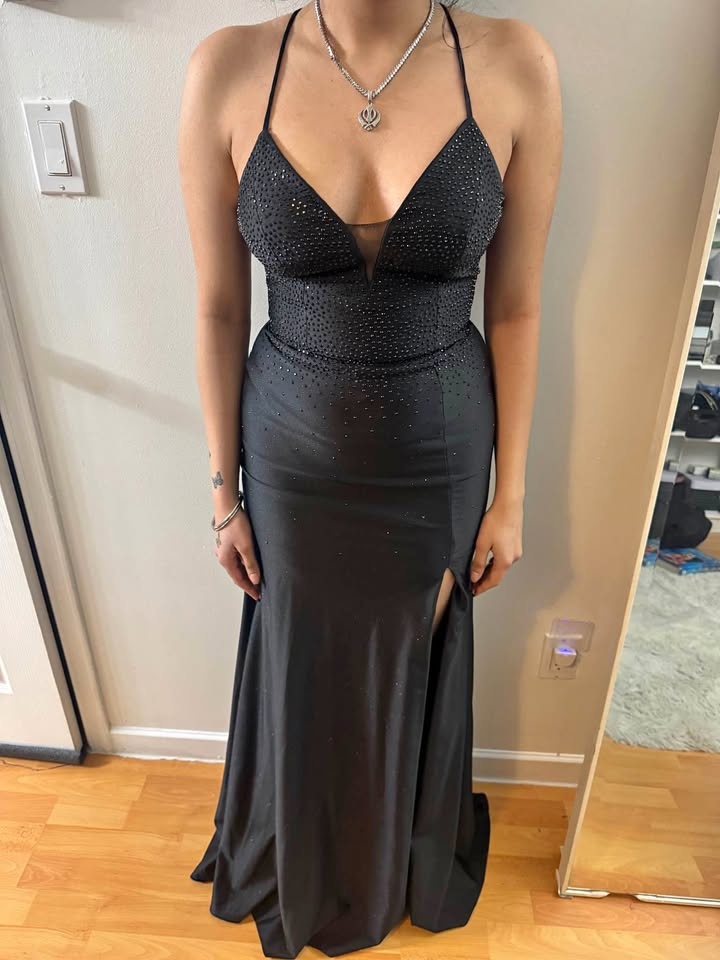 Black Sparkly Prom Dress - Size Small