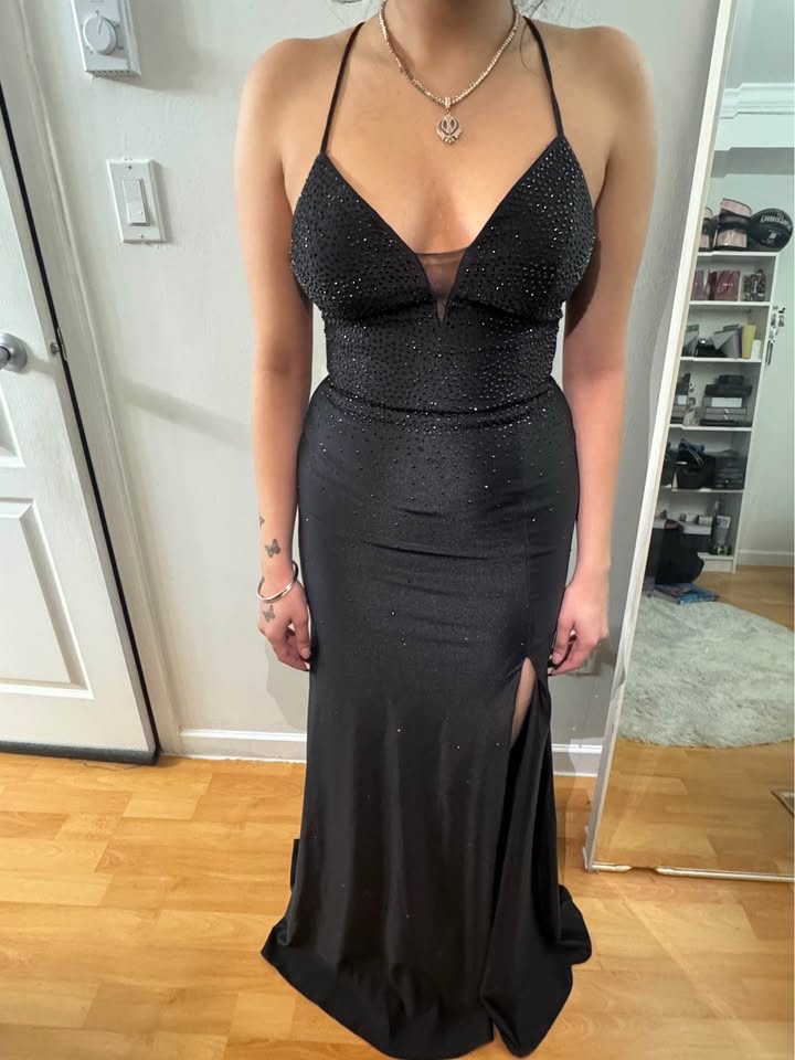 Black Sparkly Prom Dress - Size Small - photo 2
