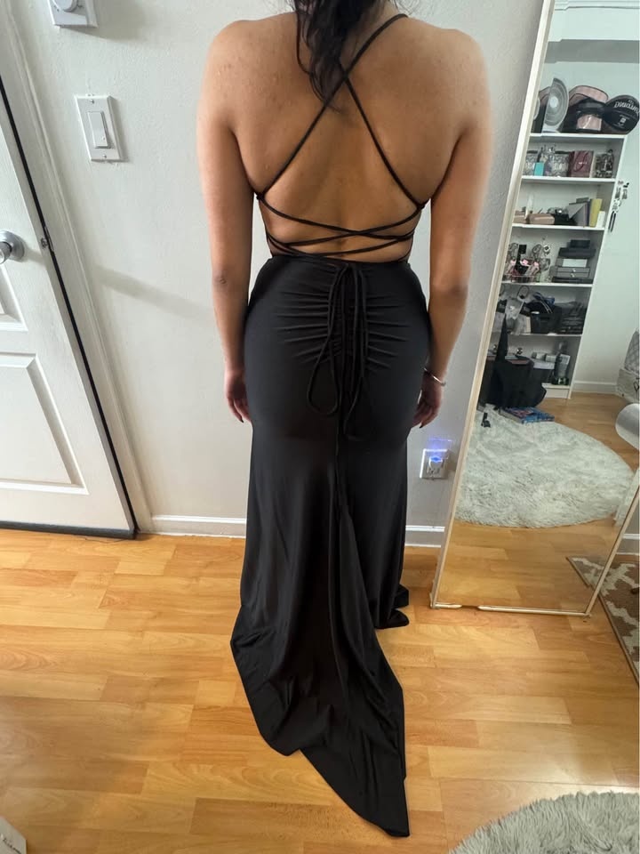 Black Sparkly Prom Dress - Size Small - photo 3