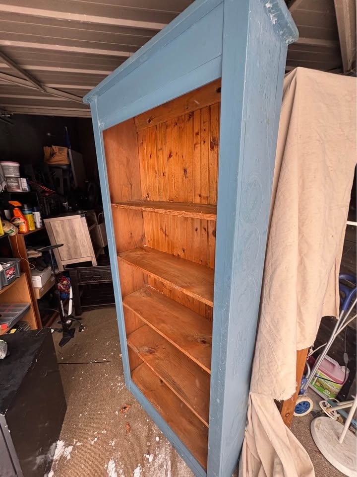 Solid Wood Bookshelf - Blue - photo 3