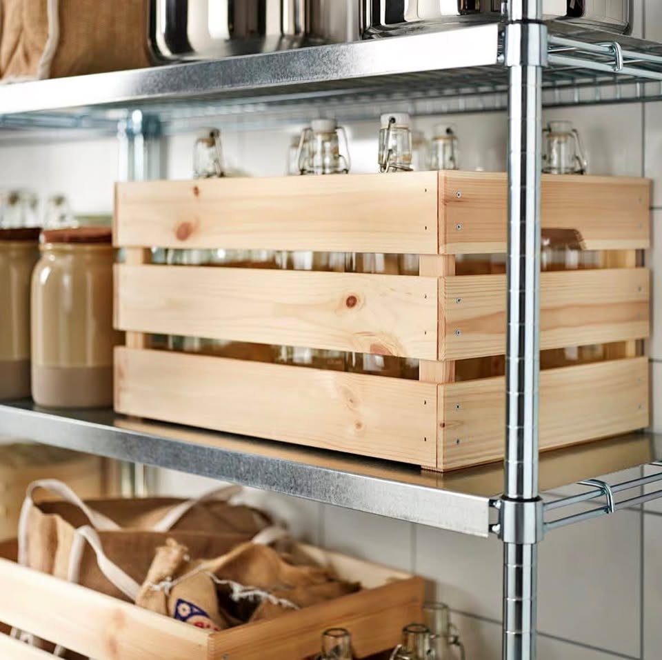 Ikea wood crates