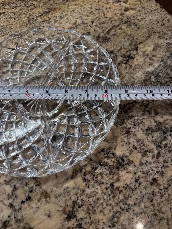 Crystal Three Part Relish Tray - photo 2