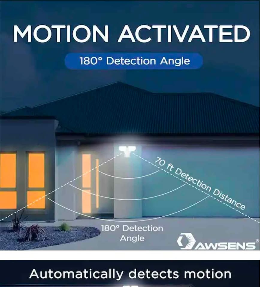 AWSENS Motion Sensor LED Security Light (S002 / SL5462-WH) - photo 3