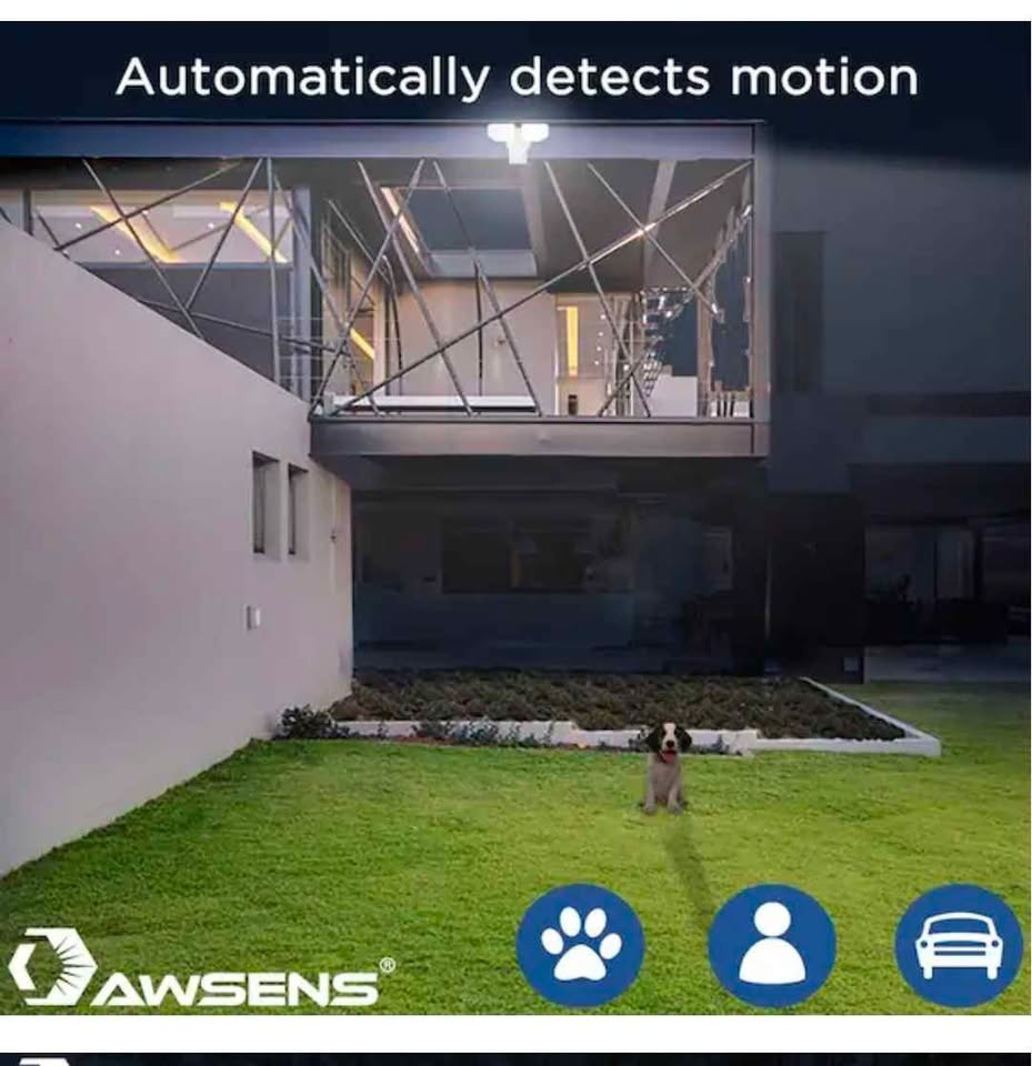 AWSENS Motion Sensor LED Security Light (S002 / SL5462-WH) - photo 4