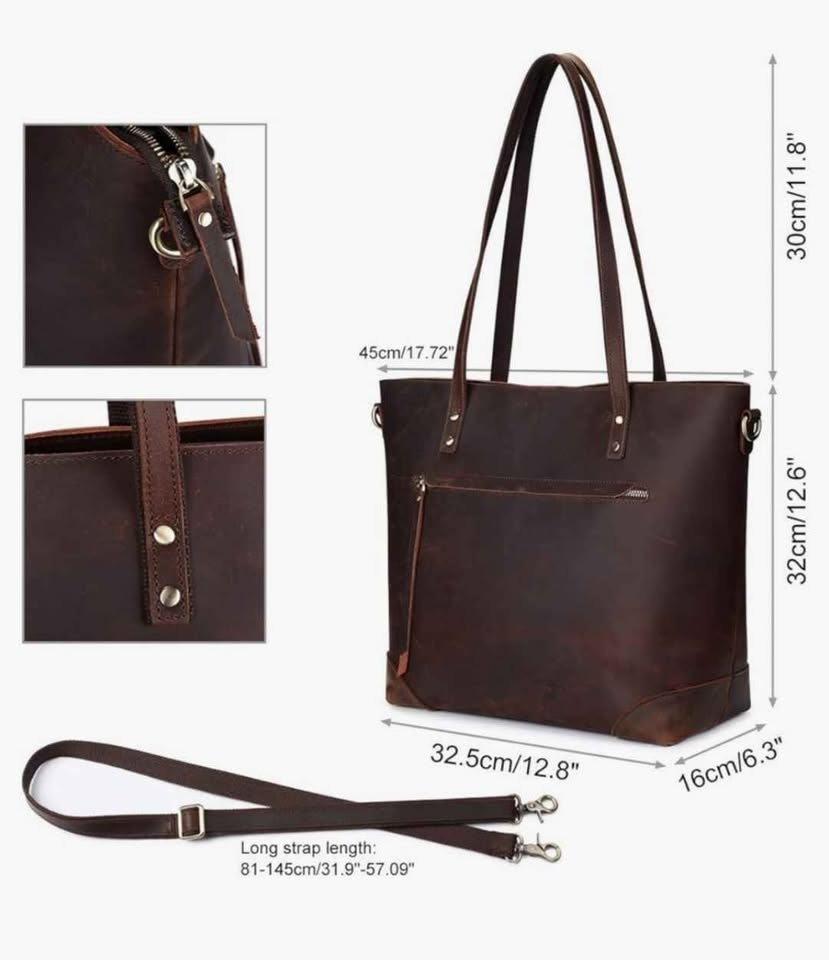 S-ZONE Vintage Genuine Leather Shoulder Bag - photo 3