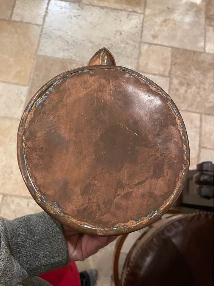 Antique Copper Kettle with Brass Finishing - photo 3