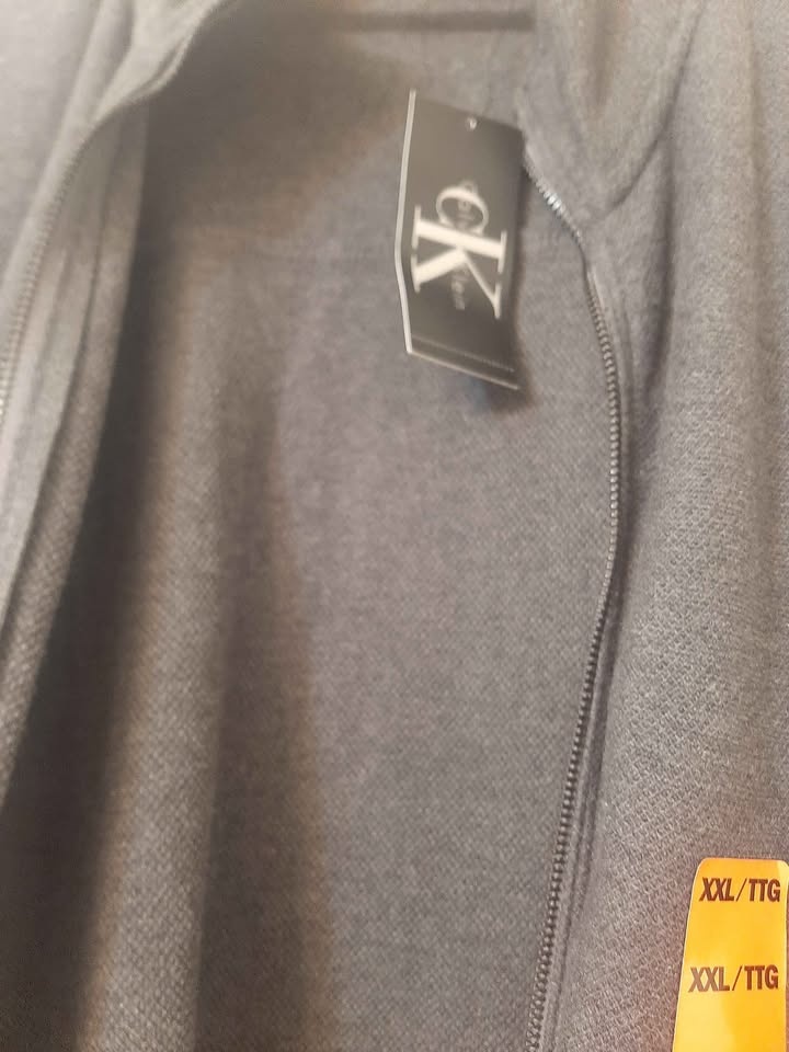 Calvin Klein Mens XXL Gray Full Zip Jacket Sweater - photo 4