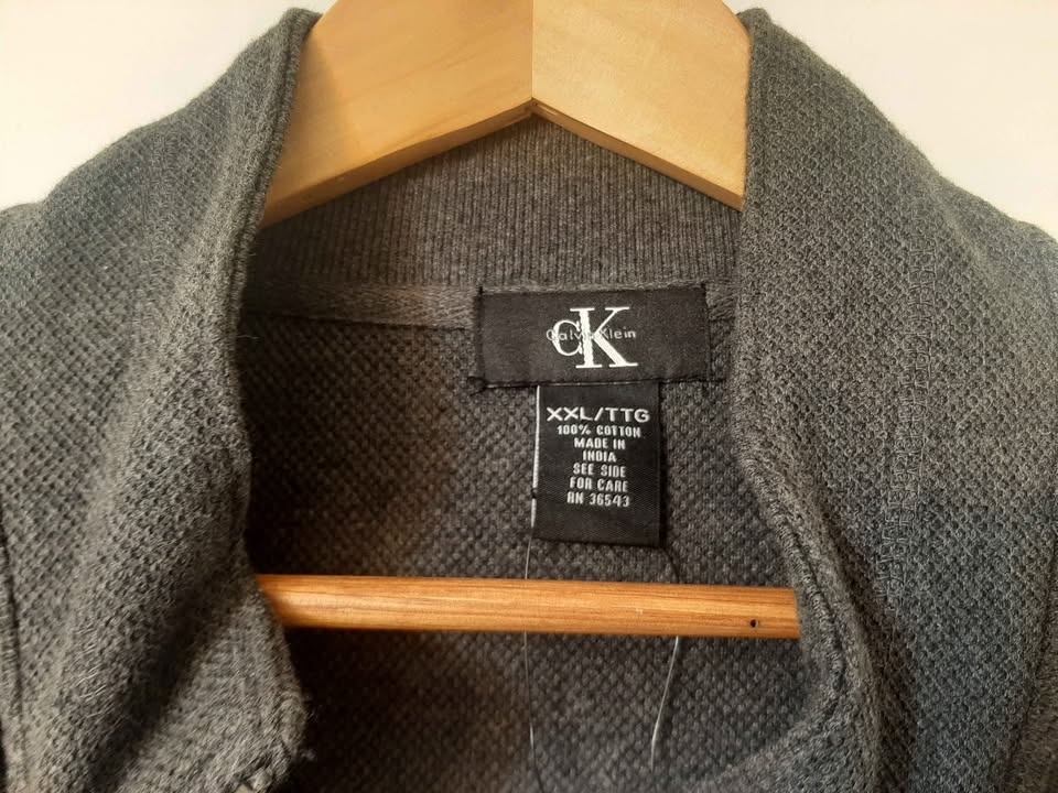 Calvin Klein Mens XXL Gray Full Zip Jacket Sweater - photo 5