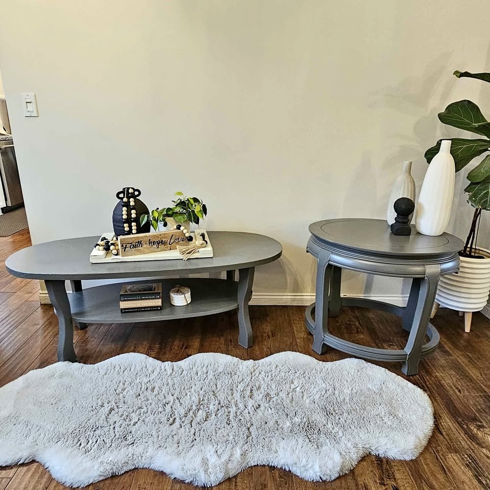 Refinished Coffee Table and Side Table Set